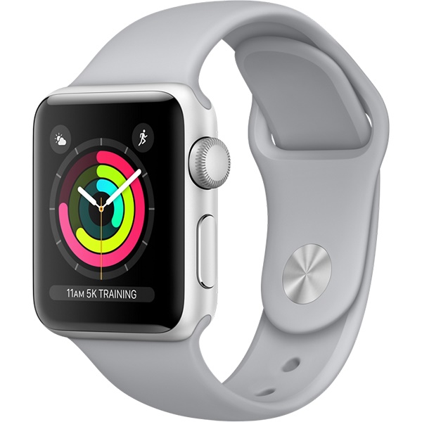 Часы Apple Watch Series 3 38mm (Silver Aluminum Case with White Sport ...