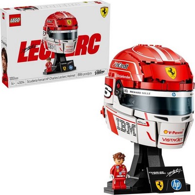 LEGO Formula 1 Ferrari Leclerc Helmet (43014) - фото 102834