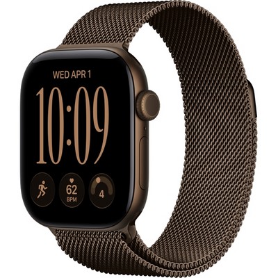Apple Watch Series 12 42mm GPS Dark Bronze Aluminum Case with Dark Bronze Milanese Loop SM/ML - фото 105156
