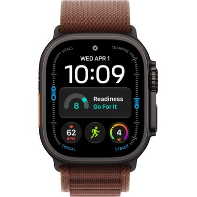 Apple Watch Ultra 4 49mm GPS + Cellular Black Titanium Case with Burgundy Alpine Loop S/M/L - фото 105321