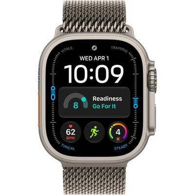Apple Watch Ultra 4 49mm GPS + Cellular Natural Titanium Case with Natural Titanium Milanese Loop S/M/L - фото 105376