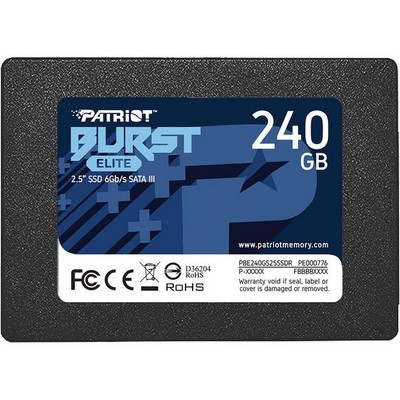 Накопитель 2.5" SSD SATA3 240Гб Patriot Memory Burst Elite ( PBE240GS25SSDR ) - фото 109109
