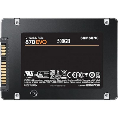 Накопитель 2.5" SSD SATA3 500Гб Samsung 870 Evo ( MZ-77E500B ) - фото 110253