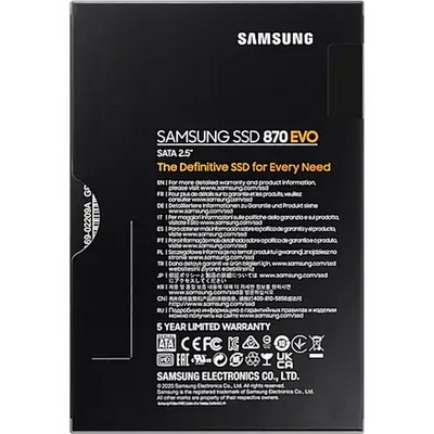 Накопитель 2.5" SSD SATA3 500Гб Samsung 870 Evo ( MZ-77E500B ) - фото 110258