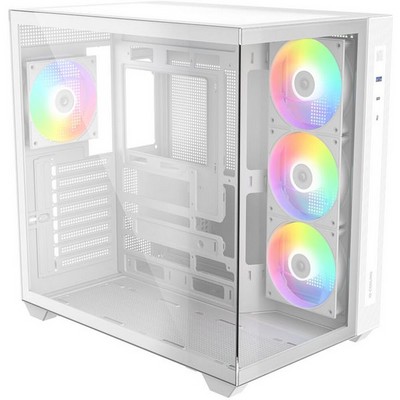 Корпус ID-Cooling View 510 ARGB Wh без БП ( View 510 ARGB Wh ) White - фото 110534