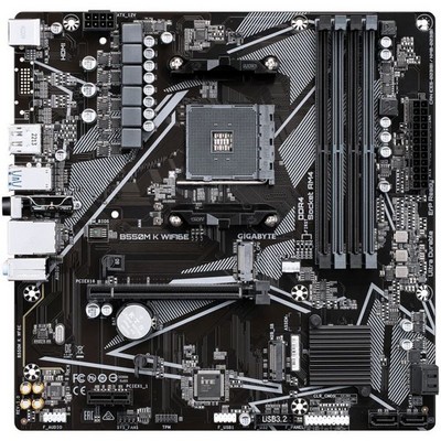 Материнская плата Gigabyte AMD B550 AM4 DDR4 ( B550M K WiFi6E ) mATX, Ret - фото 109294