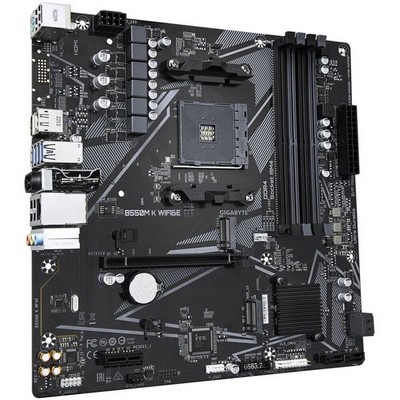 Материнская плата Gigabyte AMD B550 AM4 DDR4 ( B550M K WiFi6E ) mATX, Ret - фото 110861