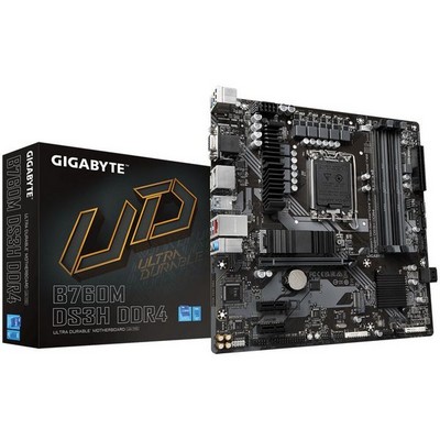 Материнская плата Gigabyte B760 LGA1700 DDR4 ( B760M DS3H DDR4 ) mATX, Ret - фото 110867
