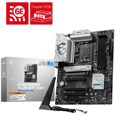 Материнская плата MSI B760 LGA1700 DDR4 ( B760 Gaming Plus WiFi DDR4 ) ATX, Ret - фото 110900