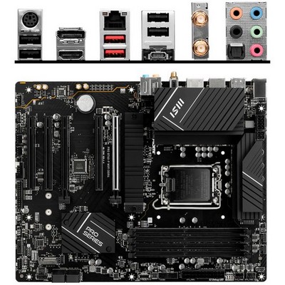 Материнская плата MSI B760 LGA1700 DDR4 ( Pro B760-P WiFi DDR4 ) ATX, Ret - фото 109308