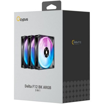 Вентилятор 120мм Ocypus Delta F12 BK ARGB 3 in 1 (3-Pack) - фото 111104