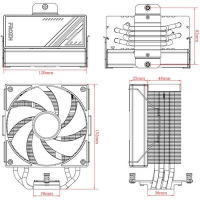 Устройство охлаждения (кулер) ID-COOLING FROZN A410 Black S1155/1156/1150/1151/1200/1700/AM4/AM5 - фото 109552