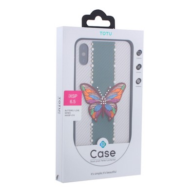 Накладка силиконовая TOTU Butterfly Love Series -019 для iPhone XS Max (6.5") Бабочка Green - фото 51186