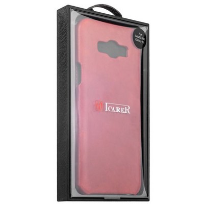 Чехол-книжка кожаный i-Carer для Samsung GALAXY A8 Vintage Series (RSA81001red) Красный - фото 51552