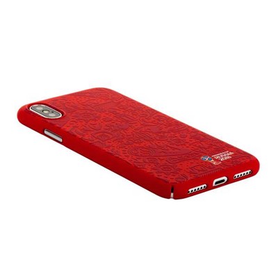 Чехол-накладка PC Deppa D-103945 ЧМ по футболу FIFA™ Official Pattern для iPhone XS/ X (5.8") Красный - фото 52218