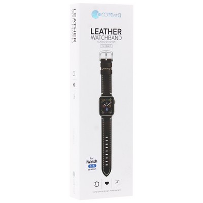 Ремешок кожаный COTECi W35 Homag Leather Band (WH5258-BR) для Apple Watch 40мм/ 38мм Коричневый - фото 52672
