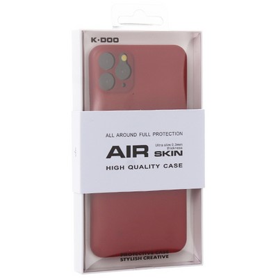 Чехол-накладка пластиковая KZDOO Air Skin 0.3мм для Iphone 11 Pro (5.8") Красная - фото 52682