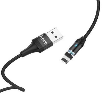 Дата-кабель USB Hoco U76 Magnetic charging data cable for Lightning (1.2м) (2.4A) Черный - фото 52977 Дата-кабель USB Hoco U76 Magnetic charging data cable for Lightning (1.2м) (2.4A) Черный - фото 52977
