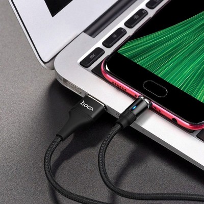 Дата-кабель USB Hoco U76 Magnetic charging data cable for MicroUSB (1.2м) (2.4A) Черный - фото 52983 Дата-кабель USB Hoco U76 Magnetic charging data cable for MicroUSB (1.2м) (2.4A) Черный - фото 52983