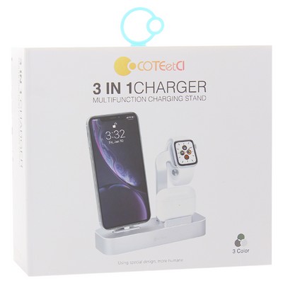 Док-станция COTECi Base29 Dock 3in1 для Apple Watch & iPhone LIGHTNING & AirPods Pro (CS7211-GR) Зеленый лес - фото 52990