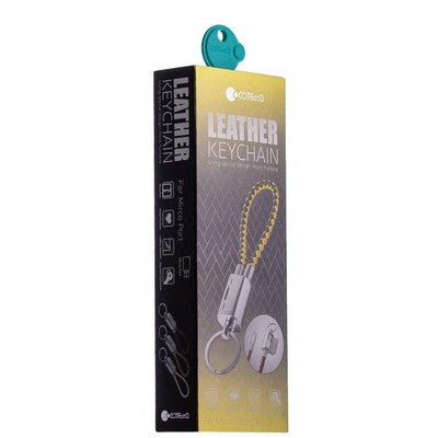 Дата-кабель-брелок USB COTECi M33 FASHION series MicroUSB Keychain Cable CS2146-BR (0.25m) black/ red - фото 53054