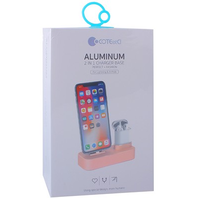 Док-станция COTECi Base22 Dock 2in1 stand для iPhone X/ 8 Plus/ 8 & AirPods CS7205-GY (Серый Космос) Графитовая - фото 53093 Док-станция COTECi Base22 Dock 2in1 stand для iPhone X/ 8 Plus/ 8 & AirPods CS7205-GY (Серый Космос) Графитовая - фото 53093