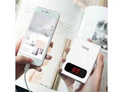 Аккумулятор внешний универсальный Hoco B20-10000 mAh Mige Power Bank (2USB: 5V-2.1A) White Белый - фото 53256 Аккумулятор внешний универсальный Hoco B20-10000 mAh Mige Power Bank (2USB: 5V-2.1A) White Белый - фото 53256
