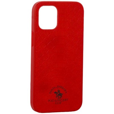 Накладка кожаная Club Knight Series для iPhone 12 mini (5.4") Красная - фото 53619