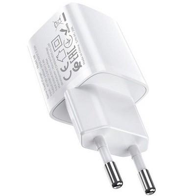 Адаптер питания Hoco N8 Briar dual port charger Apple&Android (2USB: 5V max 2.4A) Белый - фото 54527