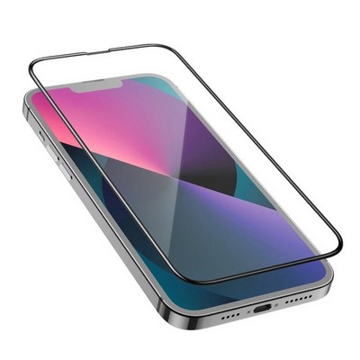 Стекло защитное Hoco Nano 3D A12 Plus узкие силиконовые рамки для iPhone 14 Pro (6.1") Black - фото 54924 Стекло защитное Hoco Nano 3D A12 Plus узкие силиконовые рамки для iPhone 14 Pro (6.1") Black - фото 54924