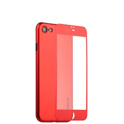 Чехол-накладка супертонкая Coblue Slim Series PP Case & Glass (2в1) для iPhone SE (2020г.)/ 8/ 7 (4.7) Красный - фото 55468