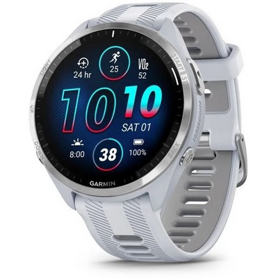 Garmin Forerunner 965 Amoled Silver wt White Band (010-02809-11) - фото 81999