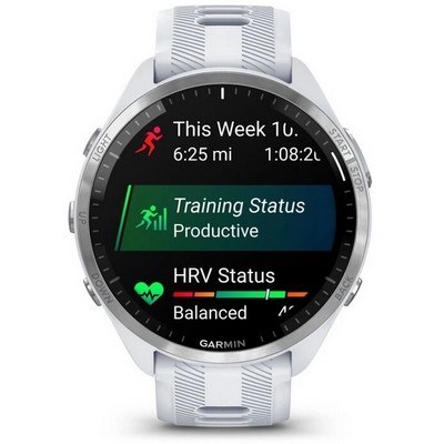 Garmin Forerunner 965 Amoled Silver wt White Band (010-02809-11) - фото 82000