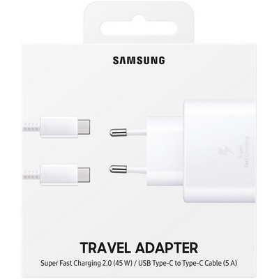 Сетевое зарядное устройство Samsung EP-TA845 45W Type-C White с кабелем - фото 76087
