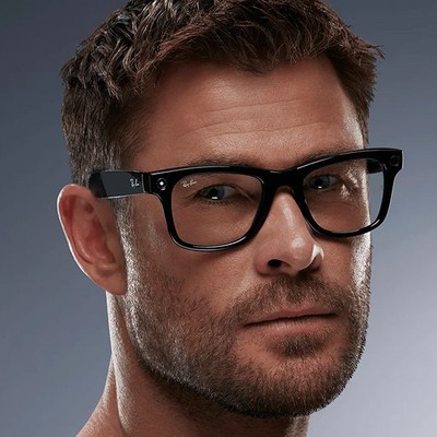 Ray-Ban Wayfarer Shiny Black/ Clear M/L - фото 78985