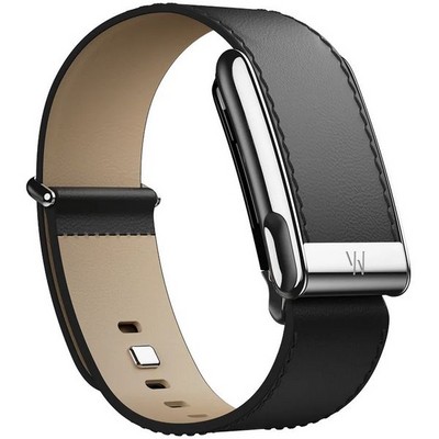 Кожаный люксовый ремешок Whoop LeatherLuxe Straight MG Black/Cream with Titanium - фото 81024