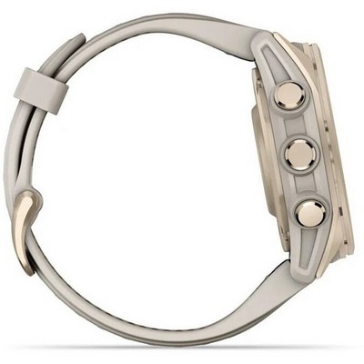 Garmin Fenix 8 43mm Amoled Sapphire  Soft Gold with Dark Sandstone Silicone Band (010-02903-11) - фото 81781