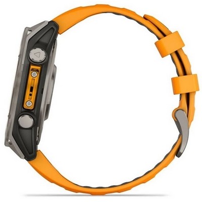 Garmin Fenix 8 47mm Amoled Sapphire Titanium with Spark Orange Silicone (010-02904-11) - фото 81810