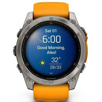 Garmin Fenix 8 51mm Amoled Sapphire Carbon Gray DLC Titanium with Spark Orange Silicone (010-02905-11) - фото 81841