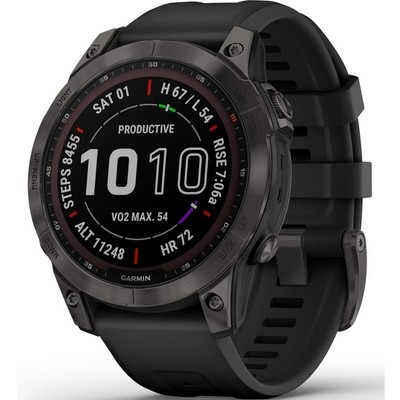 Garmin Fenix 7 Sapphire Solar Black DLC wt Black Band (Official RFB) (010-02540-34) - фото 82222
