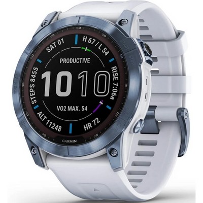 Garmin Fenix 7X Sapphire Solar Mineral Blue wt Whitestone Band (010-02541-14) - фото 82242