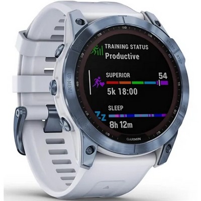 Garmin Fenix 7X Sapphire Solar Mineral Blue wt Whitestone Band (010-02541-14) - фото 82244