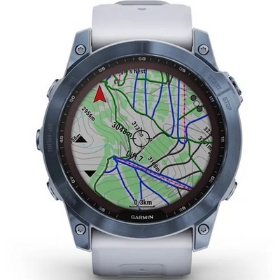 Garmin Fenix 7X Sapphire Solar Mineral Blue wt Whitestone Band (010-02541-14) - фото 82245