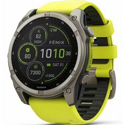 Garmin Fenix 8 51mm Solar Sapphire Titanium with Yellow Graphite Silicone (010-02907-20) - фото 82256