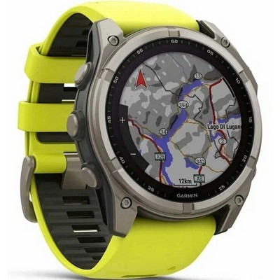 Garmin Fenix 8 51mm Solar Sapphire Titanium with Yellow Graphite Silicone (010-02907-20) - фото 82258