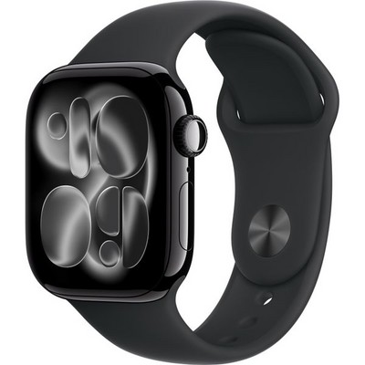 Apple Watch Series 11, 42 mm, Jet Black Aluminium Black Sport Band SM/ML - фото 83212