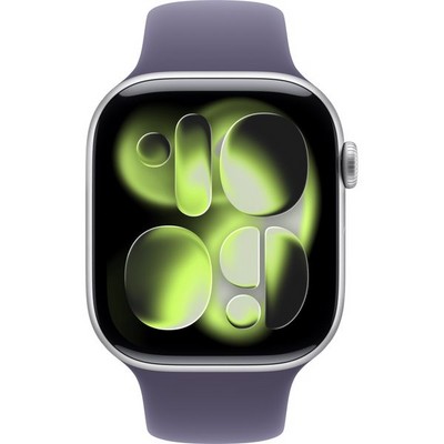 Apple Watch Series 11, 46 mm, Silver Aluminium Purple Fog Sport Band SM/ML - фото 83289