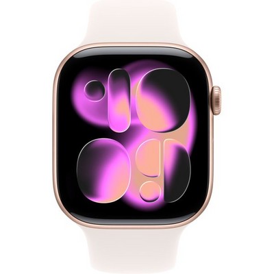Apple Watch Series 11, 46 mm, Rose Gold Aluminium Light Blush Sport Band SM/ML - фото 83321
