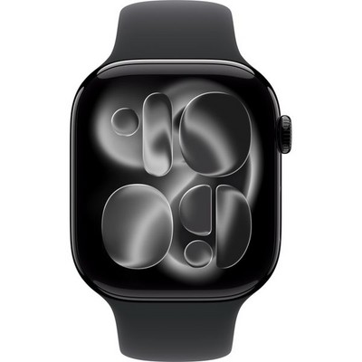 Apple Watch Series 11, 46 mm, Jet Black Aluminium Black Sport Band SM/ML - фото 83341