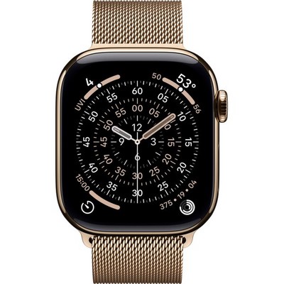 Apple Watch Series 11, 42 mm, Gold Titanium Milanese Loop - фото 83392